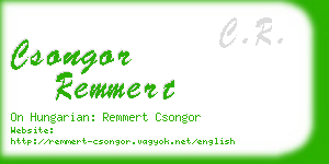 csongor remmert business card